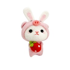 DIY 양모 니들 펠트 인형 공예 키트 coquad004 I72, 028, 1개