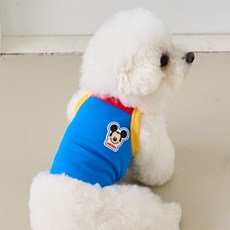 베니즈 디즈니 강아지 미키 쿨 크롭 탑, 블루, 1개