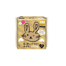 Cotton labo 自然呵輕柔衛生棉 日用一般無羽翼設計 表面純棉製成不易過敏, 21cm, 18片, 1包