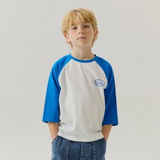 OWLEYBARN 兒童款Logo七分袖拉克蘭T恤