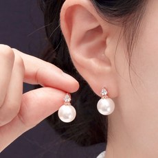 女款 14K包金針 佩萊塔 日常簡約珍珠耳環 JT296