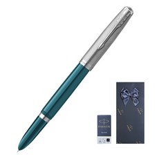 PARKER 51 Core CT鋼筆+補充墨水禮盒, F, 藍綠色