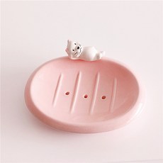 Mondspot 陶瓷動物兔子排水浴室肥皂架 RB20704, A, 1個
