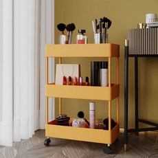 THE ZAKKA 現代簡約移動式多功能收納推車, 黃色