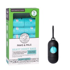 PAWSNPALS 寵物用清潔袋收納盒+清潔袋 24入, 混色, 1套