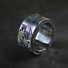 Stone Jewelry 男士銅鍍金露臺開口戒指
