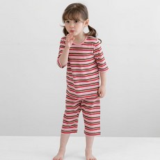 HOLABABY 兒童彩虹七分袖家居服套裝