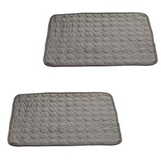 앤티스 반려동물 아이스 실크 매트 2p, 그레이