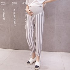 에이홉 쉬폰 임산부 하이웨스트 무늬 바지