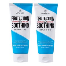 VITAHALO 透明舒緩刮鬍凝膠，溫和柔軟，200ml, 2條