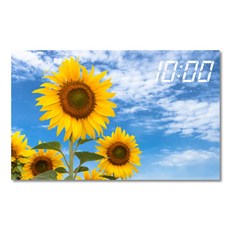 홈마인 캔버스 프린팅 액자 시리즈 LED 시계 해바라기 풍경 800 x 500 mm, 5