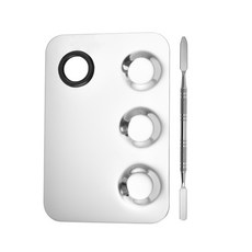 My Daily美術水彩不鏽鋼調色盤 方形 3格+Meccalix棍子, 3間, 1個