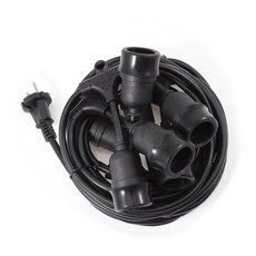 cityo 7格派對防水燈串 5.5m, 黑色