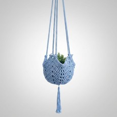 몰투데이 감성 식물 화분 인테리어 거치대 걸이, 헤이즈 블루 펜타곤  B, 1개