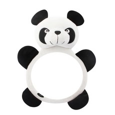 動物造型汽車座椅後照鏡, 白色 黑色, 1入