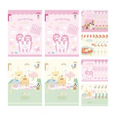 PENPIA 6行女孩小學筆記本 10入, 隨機發貨, 2個