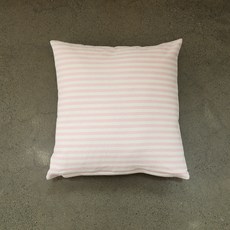 이코니하우스 선염 스트라이프 쿠션 솜포함, 연분홍