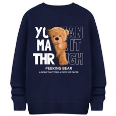 NESPA Picking Bear 刷毛大學T SMA_0445