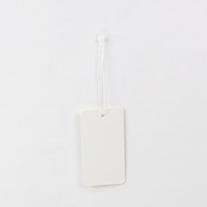 Inp 正方形素面標籤吊牌 5 x 9 cm 400入 + 吊牌繩 1000入 套組, 1套, 白色(素面標籤吊牌), 白色(吊牌繩)
