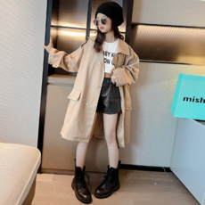 ORANGEDAMOM 女童 ALENG 雙排釦寬鬆版風衣