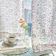 BAZAAR MZ Premium 雙面水洗遮光窗簾, 綠色花朵