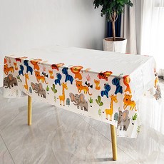 Market Pio廚房一次性派對桌布 動物朋友 款式1, 1個, 3個