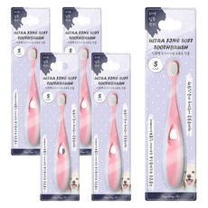 DING DONG PET 超細軟牙刷 S, 粉色的, 5個