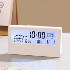 DailyPick 靜音溫濕度天氣日期數位桌鐘