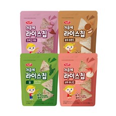 Bebest 首先，米片 30g x 4 種套裝, 海帶、蝦蔥、核桃杏仁、紫薯