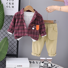 미소파파 아동용 마이펫 체크셔츠 3종 세트