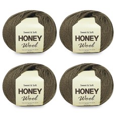 니뜨 허니 울 뜨개실 30g, 48카키, 4개