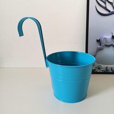 Aromood 園藝陽臺鐵製掛式花盆, 湖水藍