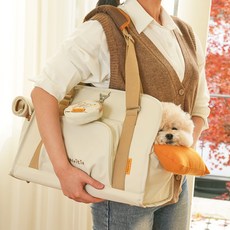 蒙莫阿蒂 寵物柔軟優質外出提籠, 1個, 米色