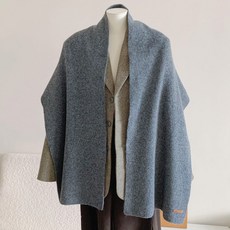 CocoDream 羊毛混紡寬版長款針織圍巾 YN-05