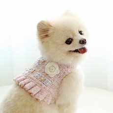 ITS DOG 狗狗克洛伊花呢胸背帶, 1個, 粉紅色