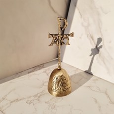 INTODECO 聖物耶穌十字架手搖鈴, 桌上型銅鐘
