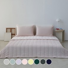 아망떼 소울메이트 플란넬 극세사 퀼팅 스프레드, 소프트핑크