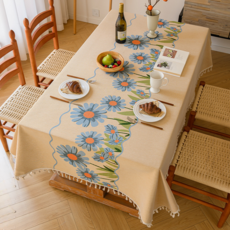 테이아 프렌치 가든풍 식탁보, 타입5, 1개, 2인용(100 x 160 cm)