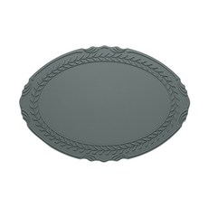 Syracuse CHINA 月桂葉矽膠餐墊, 月桂葉灰色, 寬 44cm x 長 30cm x 厚 4mm