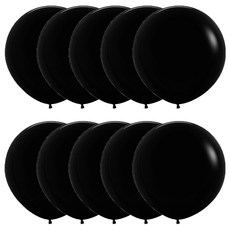 Sempertex 60cm 大型氣球, 黑色, 10個
