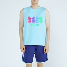 soleil 男士 Arc 背心 + 五分開衩線條褲防磨衣套組