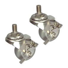 MASTER. S 不鏽鋼腳輪 輕量用 DS 22系列 DS 2230 PUP-BT BK 7.6cm 不鏽鋼 聚氨酯 (灰色) 螺栓-B/K, 2個