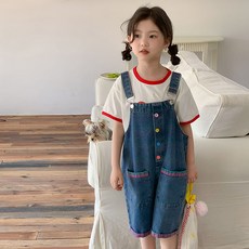 BabyMax 兒童款 Rudel 五分吊帶牛仔褲