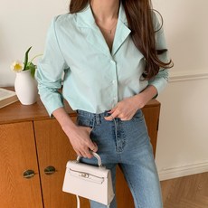 린다샵 여성용 워너풀 컬러 버튼 베이직 데일리 남방 cpnb2377k31