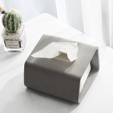 모던 시멘트 티슈 케이스 스퀘어, 그레이