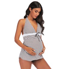 Riazhome線條孕婦泳裝