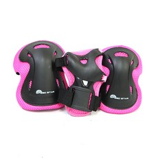 Speedstar 兒童護具手腕 2p + 肘部 2p + 膝蓋 2p 套組, 粉色