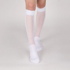 PERSIANCAT 細褶LOGO點綴及膝襪 P4FWSC51, 白色, 1個