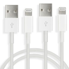 iETOP Type-A 8-pin MFi認證 超高速充電線 ET-MFIU8, 白色, 2個, 1m