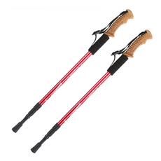 DS Handgrip 高級登山杖 2p, 紅色